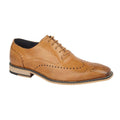 Tan - Front - Cavani Mens 5 Eye Brogue Oxford Shoes