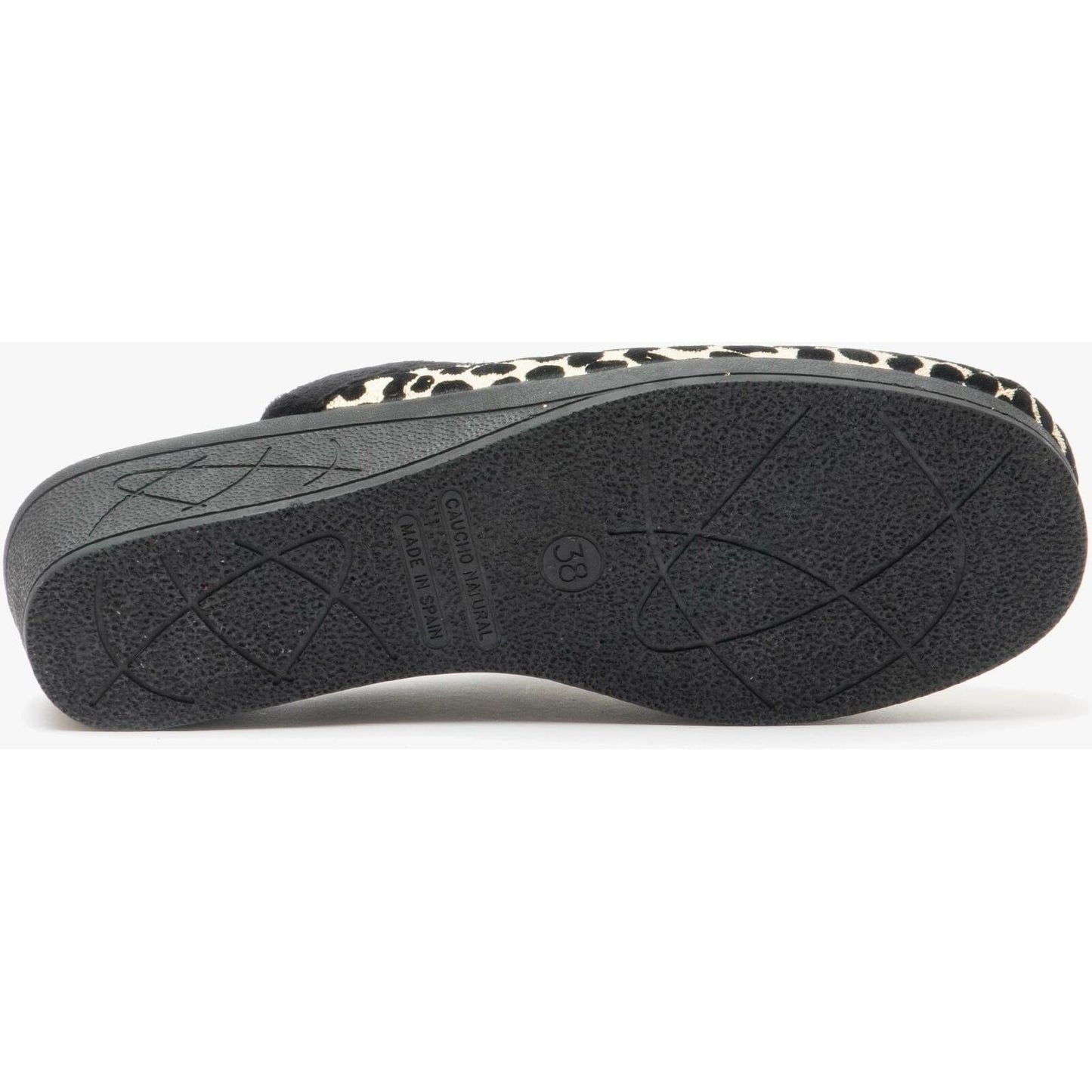 Black-Beige - Back - Sleepers Womens-Ladies Leopard Print Slippers