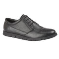 Black - Front - Dr Keller Mens Blind Eyelet Leather Shoes