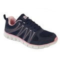 Navy-Soft Pink - Front - Dek Womens-Ladies Mazey Trainers