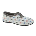 Grey - Front - Sleepers Womens-Ladies Seana Spotted Slippers