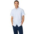 Pale Blue - Front - Maine Mens Mini Check Shirt