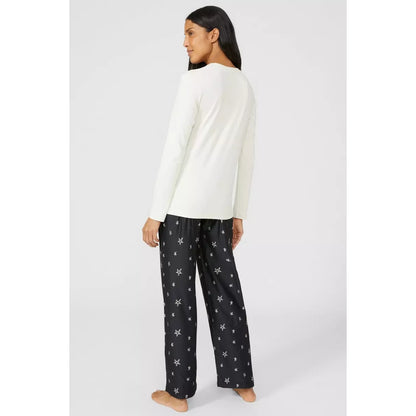 White - Back - Debenhams Womens-Ladies Go Where The Stars Take You Pyjama Set