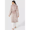 Taupe - Back - Debenhams Womens-Ladies Sleek Shawl Collar Robe