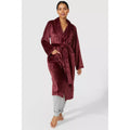 Burgundy - Lifestyle - Debenhams Womens-Ladies Sleek Shawl Collar Robe