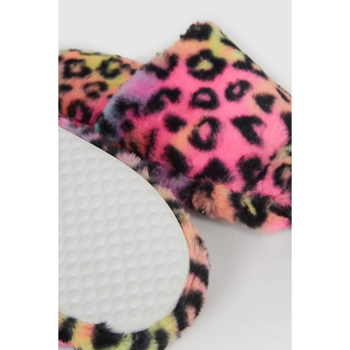 Multicoloured - Lifestyle - Blue Zoo Girls Leopard Print Slippers