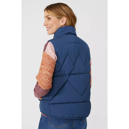 Washed Blue - Side - Mantaray Womens-Ladies Padded Gilet