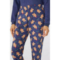 Blue-Brown - Lifestyle - Debenhams Womens-Ladies Gingerbread Man Long Pyjama Set