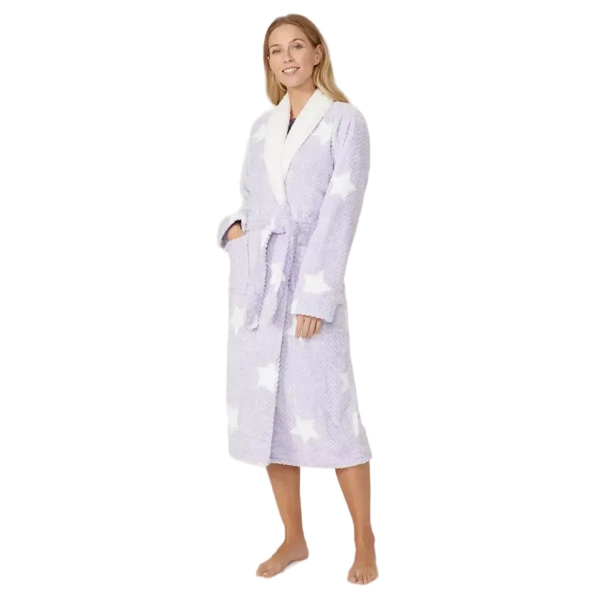 Debenhams Womens/Ladies Star Waffle Dressing Gown – Universal Textiles