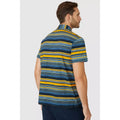 Amber - Back - Mantaray Mens Striped Polo Shirt