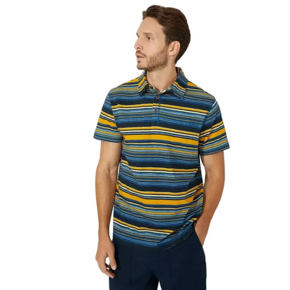 Amber - Front - Mantaray Mens Striped Polo Shirt