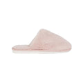 Pink - Front - Debenhams Womens-Ladies Fluffy Slippers