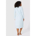 Light Blue - Back - Debenhams Womens-Ladies Classic Spotted Fleece Nightie