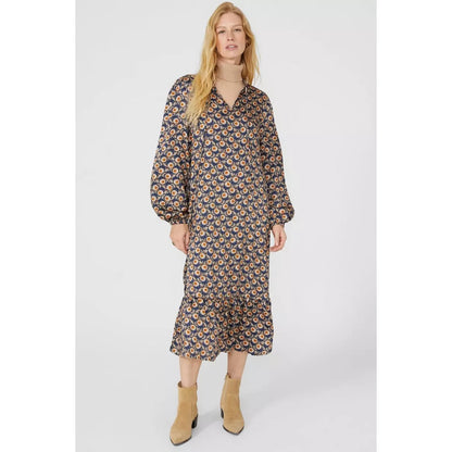 Navy - Pack Shot - Mantaray Womens-Ladies Floral Maxi Dress