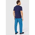 Dark Blue - Back - Debenhams Mens Stag Pyjama Set