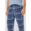 Light Blue - Pack Shot - Debenhams Mens Checked Short-Sleeved Pyjama Set