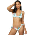 Blue - Front - Debenhams Womens-Ladies Floral Bikini Set