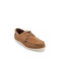 Tan - Front - RedTape Mens Helford Suede Boat Shoes