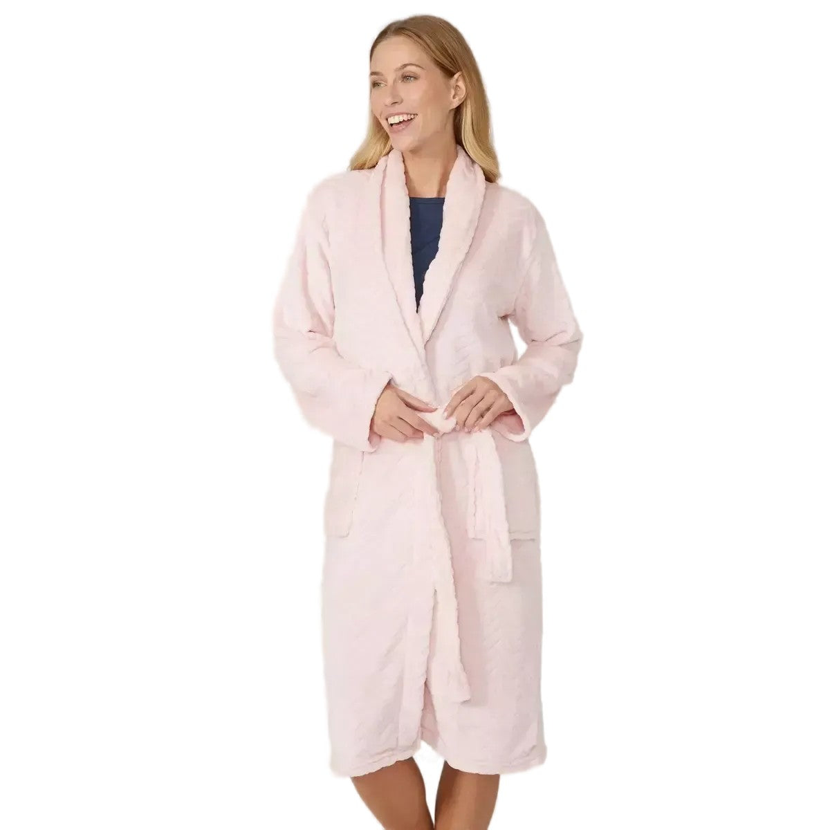 Debenhams Womens/Ladies Zig Zag Shawl Collar Dressing Gown – Universal  Textiles