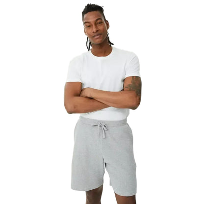 Grey - Front - Debenhams Mens Waffle Textured Sweat Shorts
