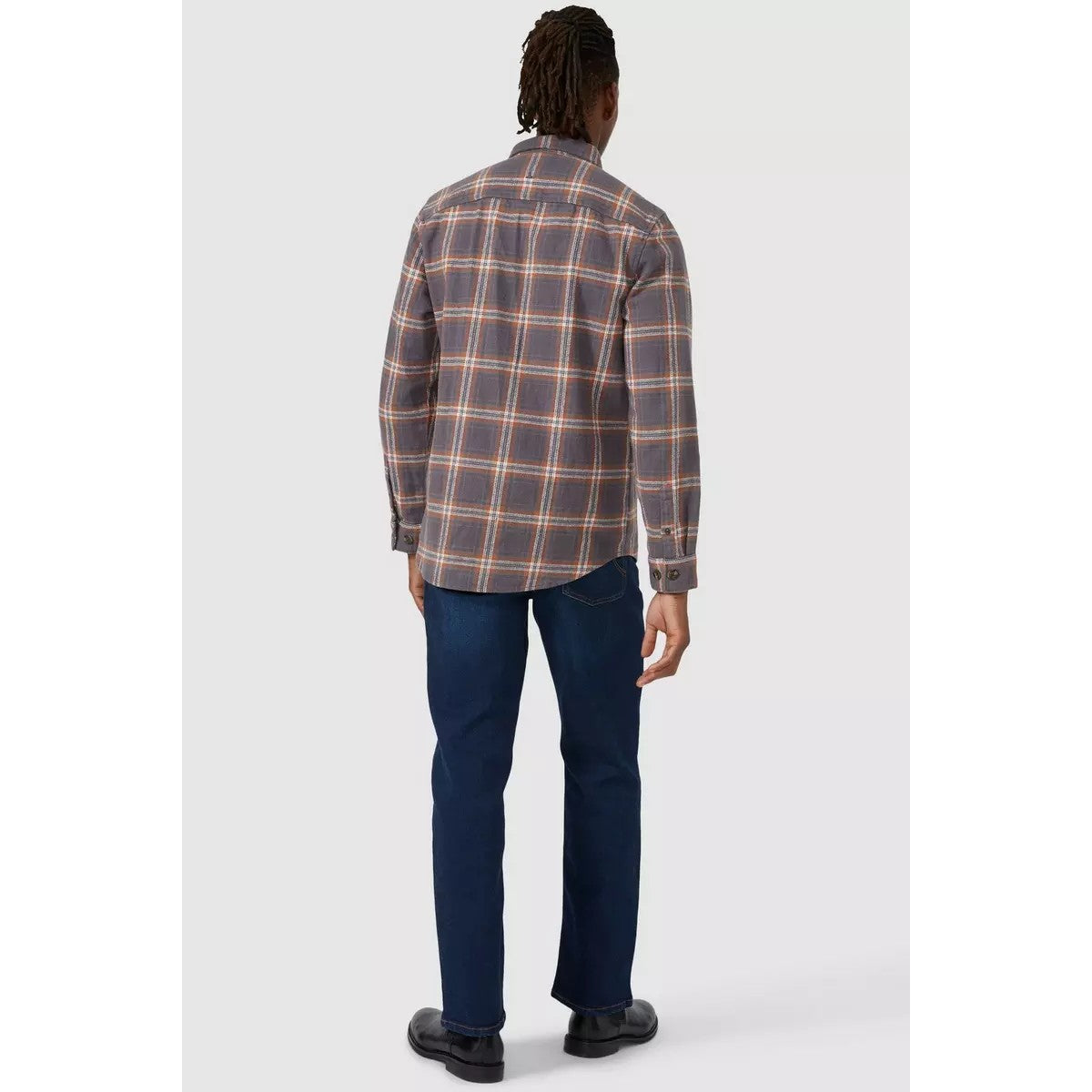 Dark Blue - Back - Mantaray Mens Dark Washed Relaxed Fit Jeans