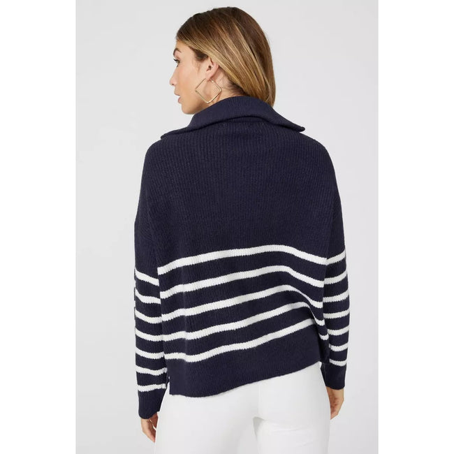 Principles Womens/Ladies Stripe Zip Neck Jumper Discounts on