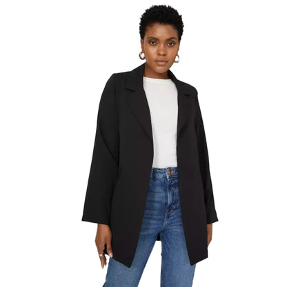 Black - Front - Principles Womens-Ladies Plain Longline Blazer
