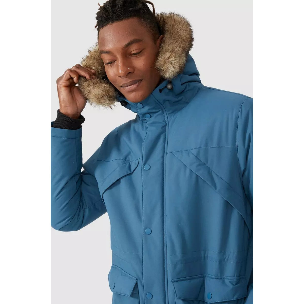 Blue - Lifestyle - Mantaray Mens Parka