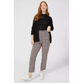 Pink-Black - Lifestyle - Maine Womens-Ladies Printed Frill Detail Jogging Bottoms
