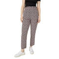 Pink-Black - Front - Maine Womens-Ladies Printed Frill Detail Jogging Bottoms