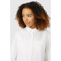 White - Side - Maine Womens-Ladies Cotton Oversized Shirt