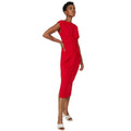 Red - Front - Principles Womens-Ladies Pleated Midi Bodycon Dress