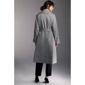 Black - Back - Principles Womens-Ladies Checked Trench Coat
