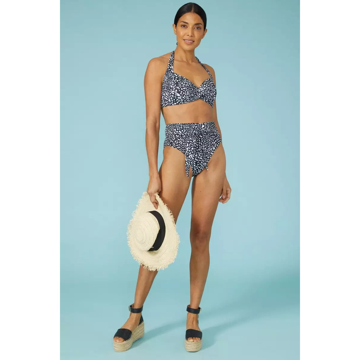 Monochrome - Lifestyle - Debenhams Womens-Ladies Animal Print High Waist Bikini Bottoms