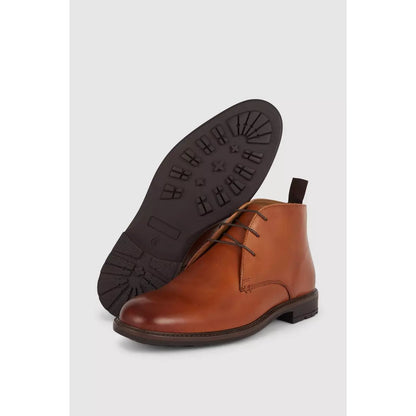 Tan - Back - Maine Mens Jensen Leather Chukka Boots