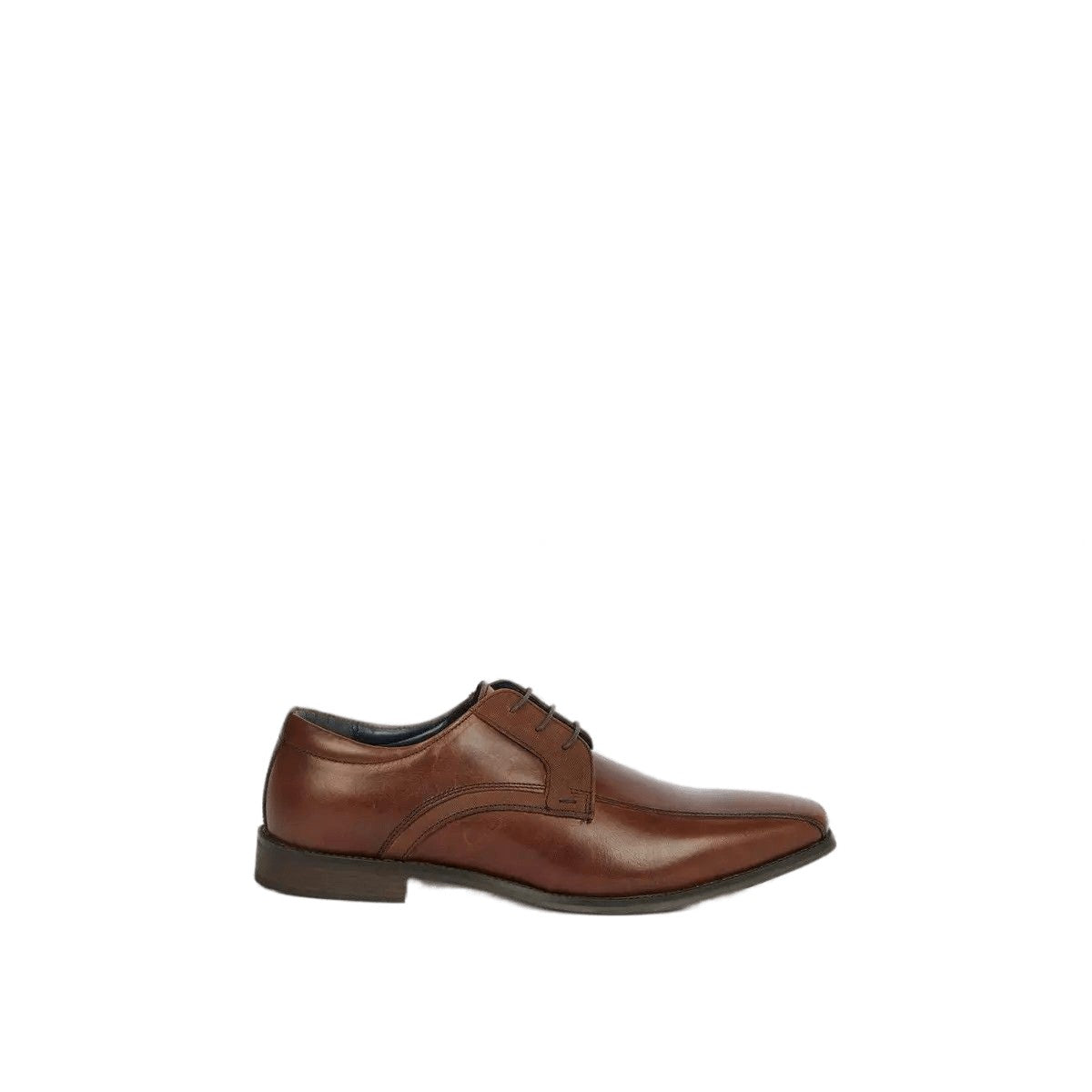 Brown - Front - RedTape Mens Hutton Tramline Leather Derby Shoes
