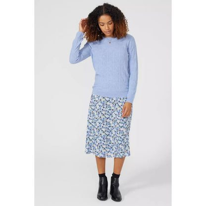 Dusty Blue - Pack Shot - Maine Womens-Ladies Diamond Soft Jumper