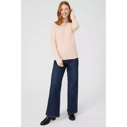 Powder Pink - Pack Shot - Maine Womens-Ladies Diamond Soft Jumper