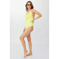 Yellow - Lifestyle - Debenhams Womens-Ladies Textured Frill One Piece Swimsuit