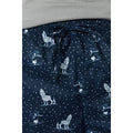 Navy - Side - Debenhams Mens Animal Print Pyjama Bottoms