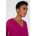 Pink - Side - Principles Womens-Ladies Chiffon Batwing Sleeve Top