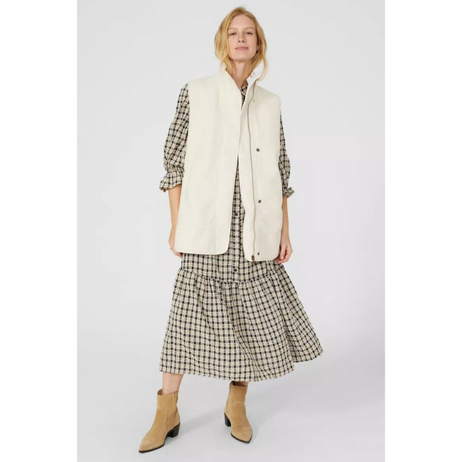 Cream - Pack Shot - Mantaray Womens-Ladies Borg Gilet