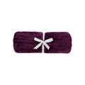 Purple - Front - Debenhams Self Striped Blanket