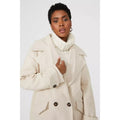 Beige - Side - Principles Womens-Ladies Longline Cuffed Coat
