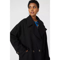Black - Side - Principles Womens-Ladies Longline Cuffed Coat