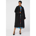 Black - Pack Shot - Principles Womens-Ladies Longline Cuffed Coat