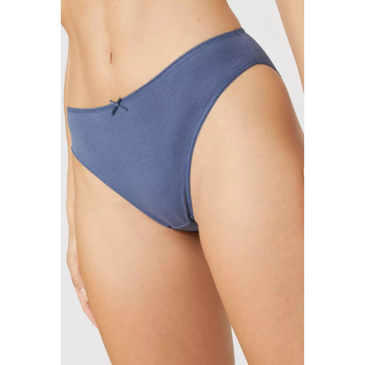 Navy - Lifestyle - Debenhams Womens-Ladies Sprigs Marl High Leg Briefs (Pack of 5)