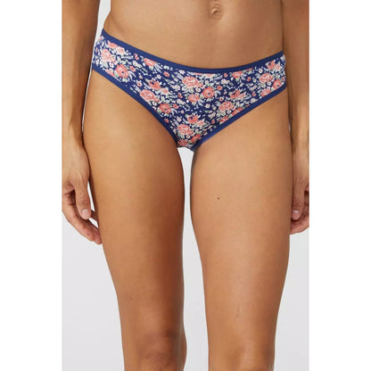 Navy - Pack Shot - Debenhams Womens-Ladies Big Bloom Floral Knickers (Pack of 5)