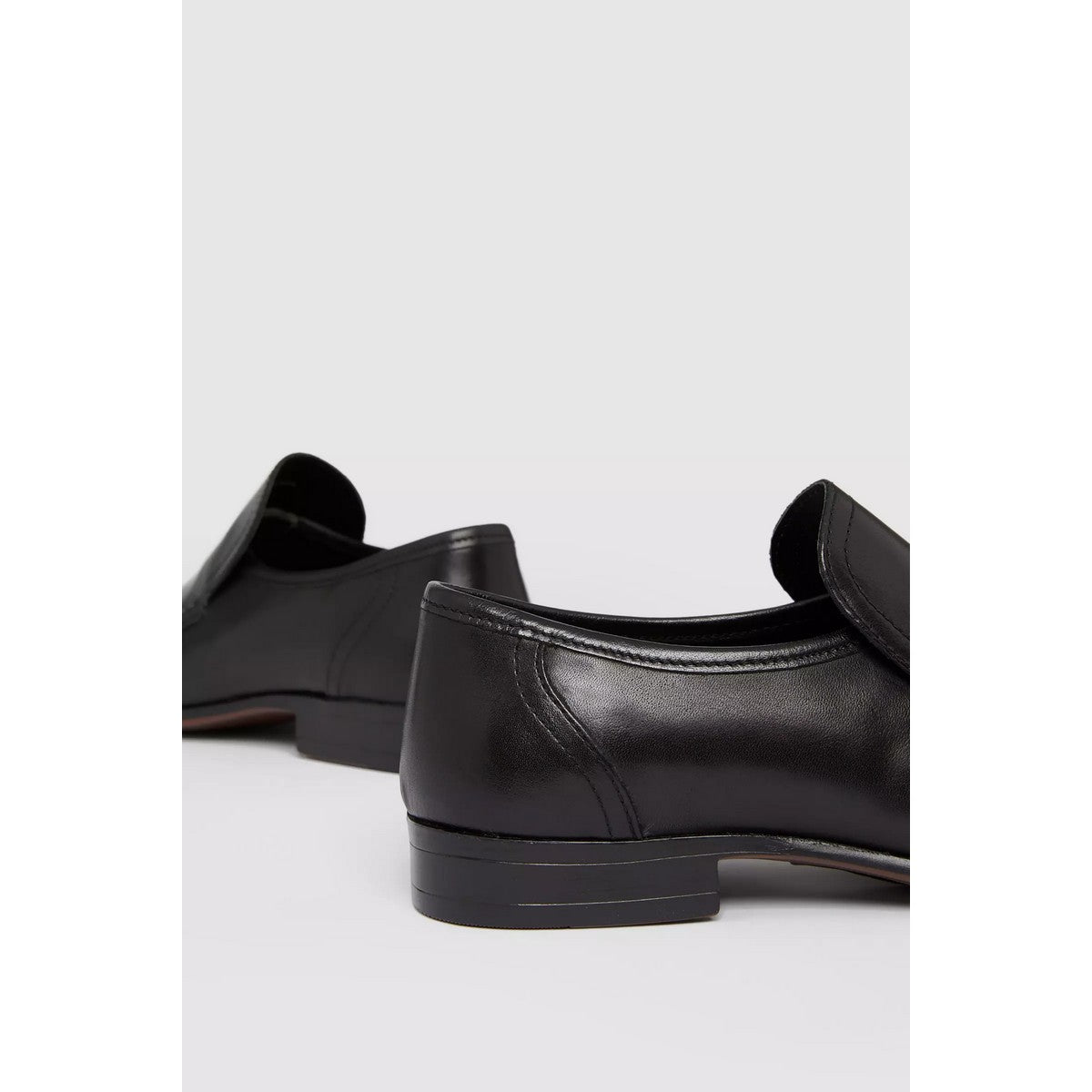 Black - Back - Debenhams Mens Aaron Leather Loafers