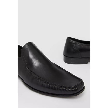 Black - Side - Debenhams Mens Aaron Leather Loafers